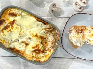 Κοχύλια με νηστίσιμο κιμά και κρέμα