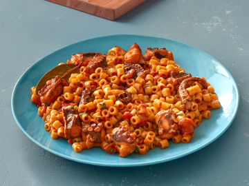 Octopus with ditalini pasta