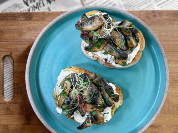 Crostini με μανιτάρια