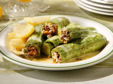 Κολοκυθάκια γεμιστά αυγολέμονο