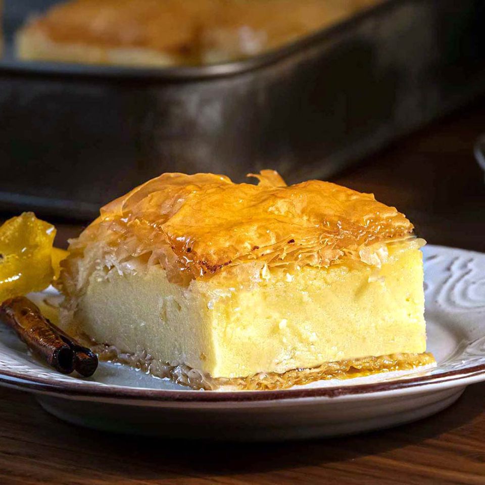 ευκολο γαλακτομπουρεκο με σιμιγδαλι