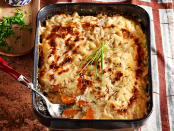 Σελινόριζα ογκρατέν με τυριά