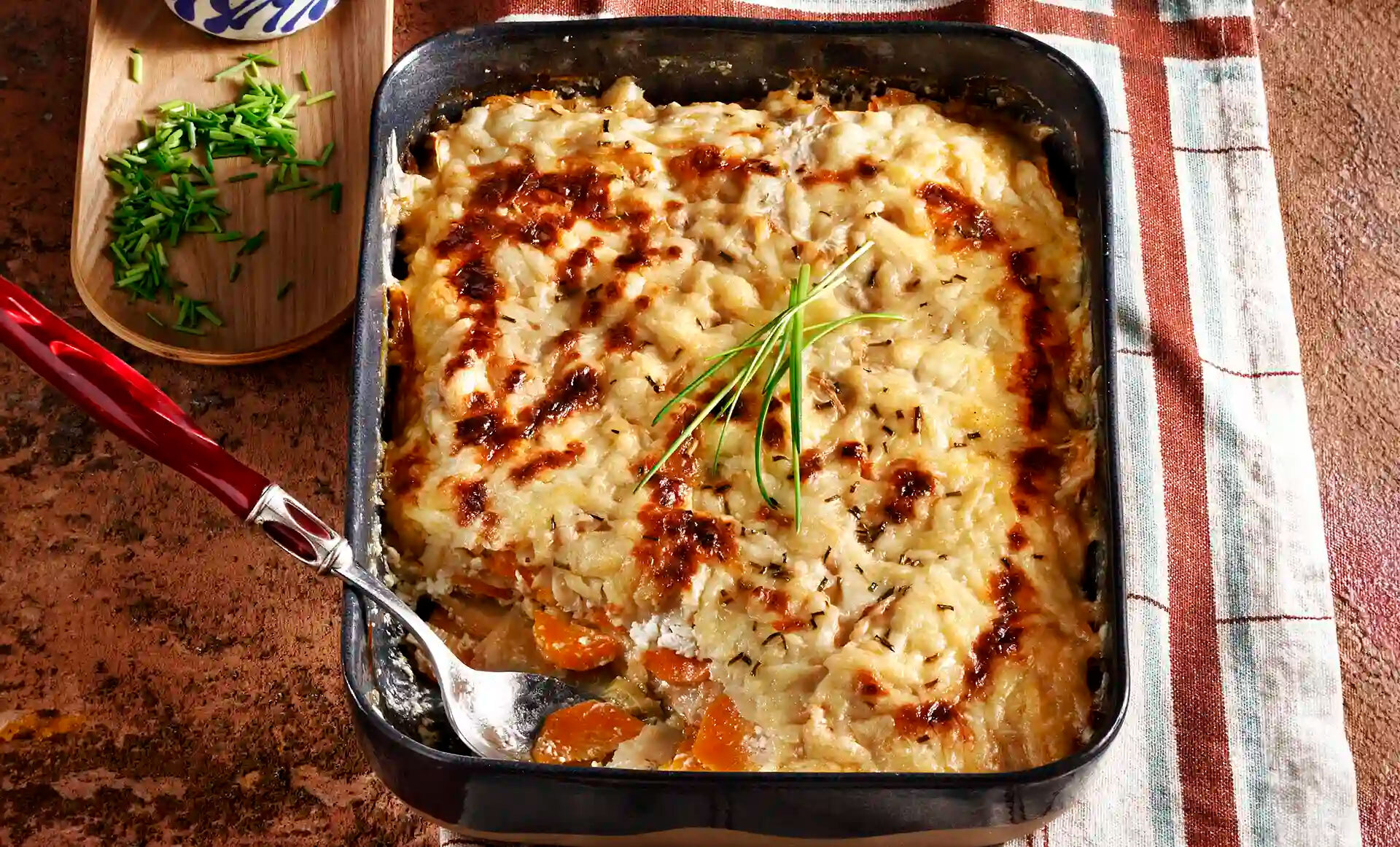 Σελινόριζα ογκρατέν με τυριά