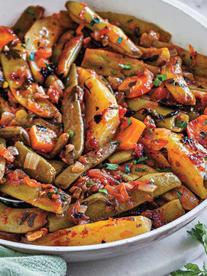 Φασολάκια λαδερά στο φούρνου