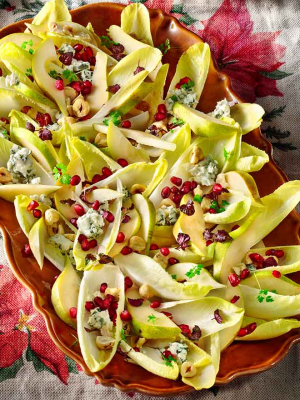 Βlue cheese σαλάτα με σικορέ και αχλάδι