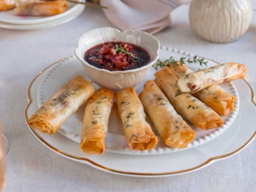 Φλογέρες με κατσικίσιο τυρί