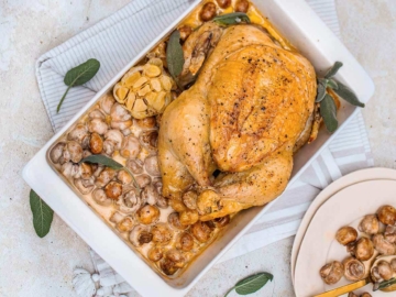 Κοτόπουλο αλά κρεμ στον φούρνο