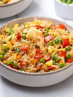 Fried rice με γαρίδες