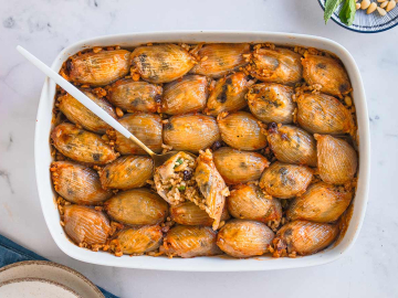 Κρεμμύδια γεμιστά νηστήσιμα