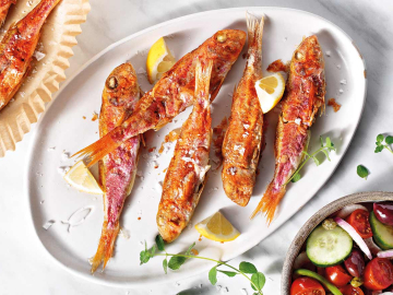 Μπαρμπούνια τηγανητά στο air fryer