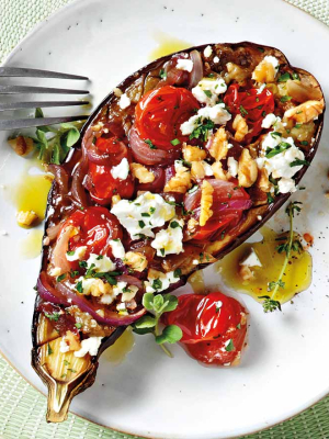Μελιτζάνες με φέτα στο air fryer