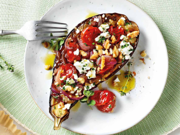 Μελιτζάνες με φέτα στο air fryer