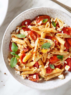 Πένες στο air fryer με ντοματίνια και φέτα