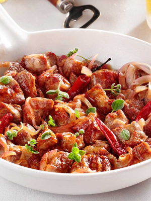 Χοιρινή μπριζόλα λαιμού στο τηγάνι