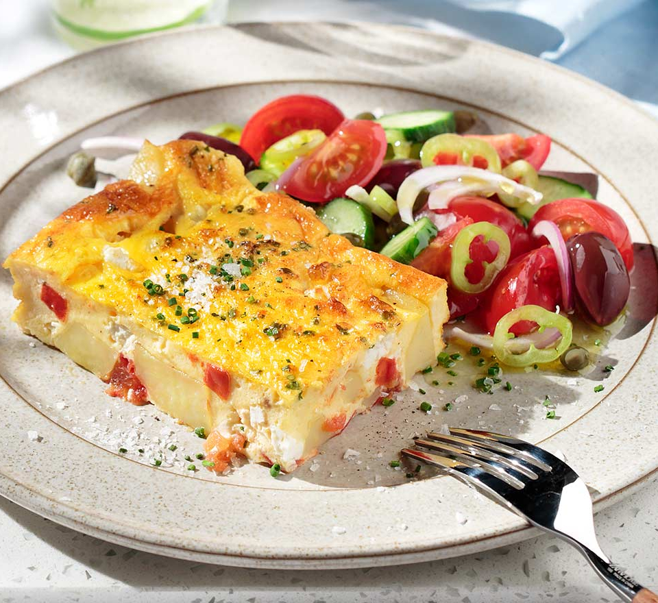 πατατεσ με αυγα στο φουρνο