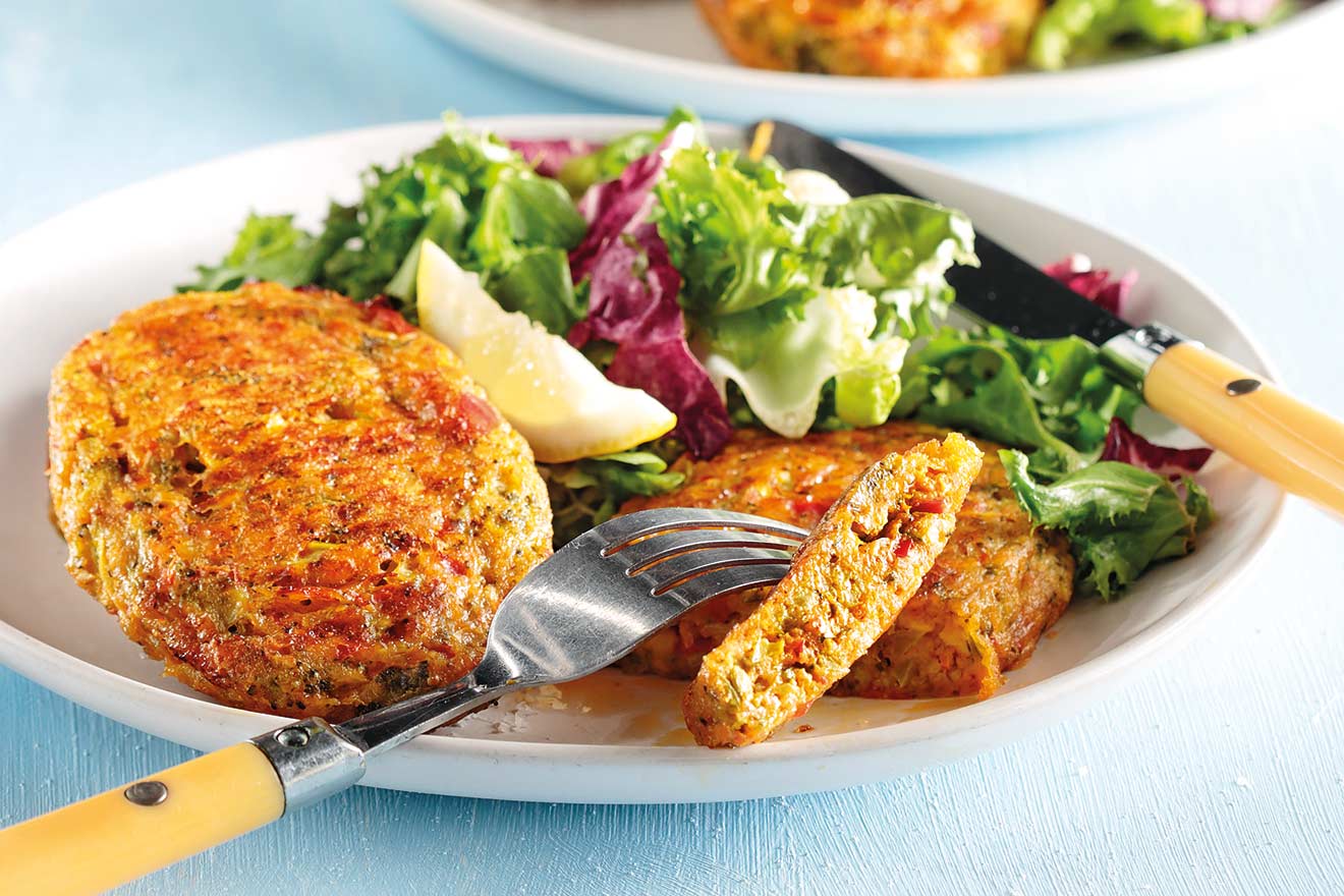 Μπιφτέκια λαχανικών με τυρί στο φούρνο