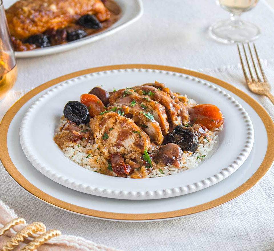 κοτοπουλο με καστανα