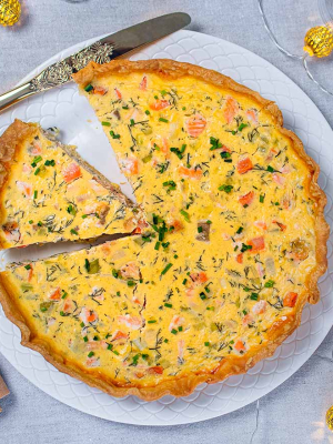 Τάρτα με σολομό και κρεμώδη γέμιση