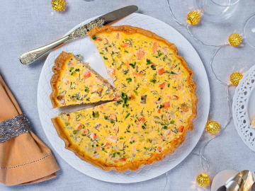 Τάρτα με σολομό και κρεμώδη γέμιση