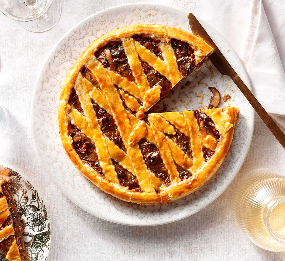 μανιταροπιτα με ζυμη κουρου - μανιταροπιτα με αγρια μανιταρια