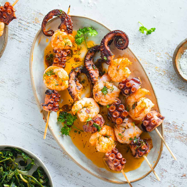 Σουβλάκι θαλασσινών