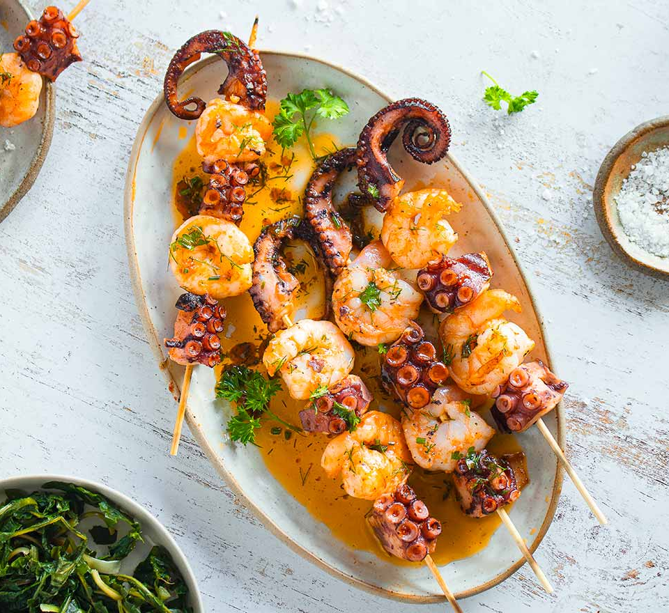 σουβλακι θαλασσινων