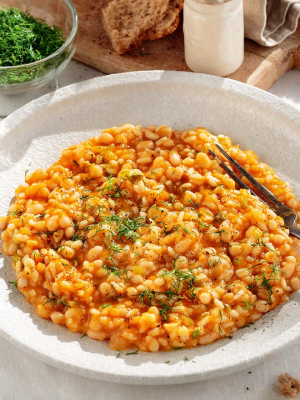 Φασόλια βανίλιες Φενεού με ρύζι και μάραθο