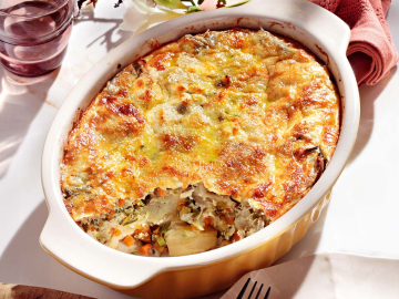 Σουφλέ με αγκινάρες και τυριά