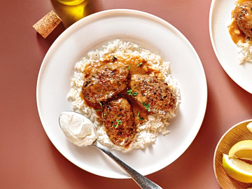 Κεφτέδες με λεμονάτη σάλτσα μουστάρδας