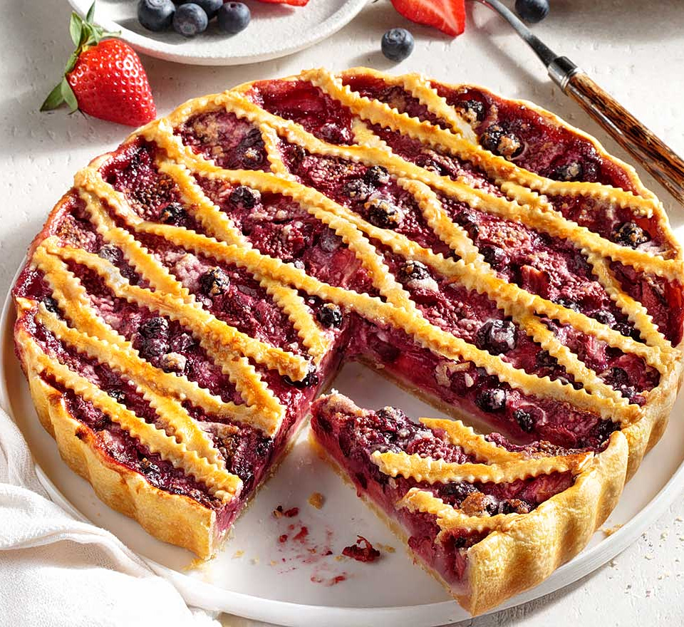 τάρτα με κόκκινα φρούτα